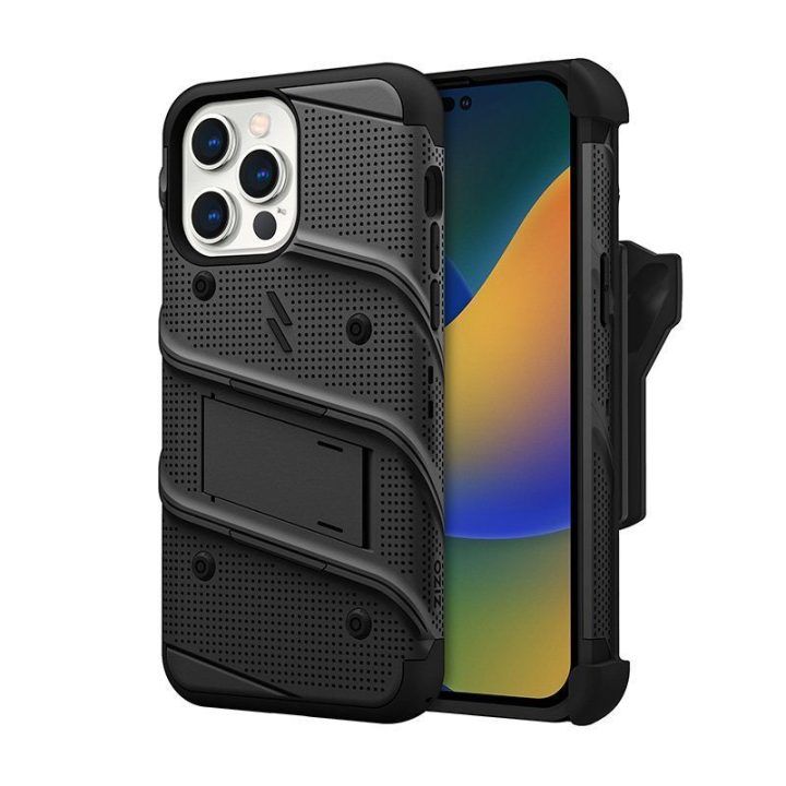 Dėklas iPhone 14 Pro Max ZIZO BOLT, juodas