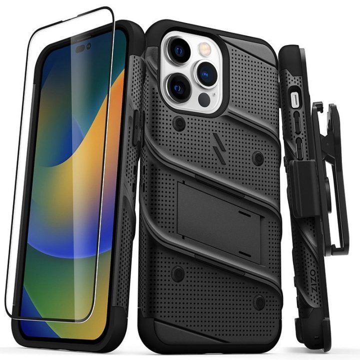 Dėklas iPhone 14 Pro Max ZIZO BOLT, juodas