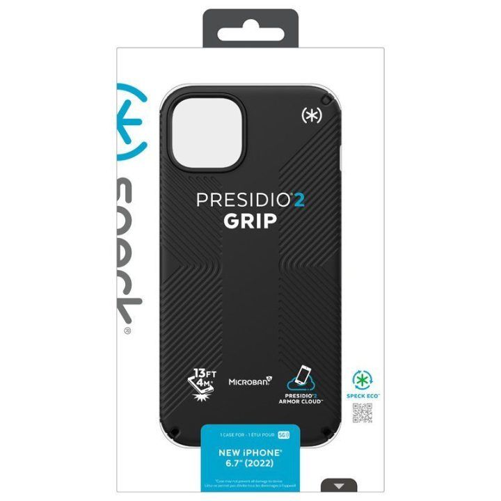 Dėklas Speck Presidio2 Grip iPhone 15 Plus / 14 Plus, juodas