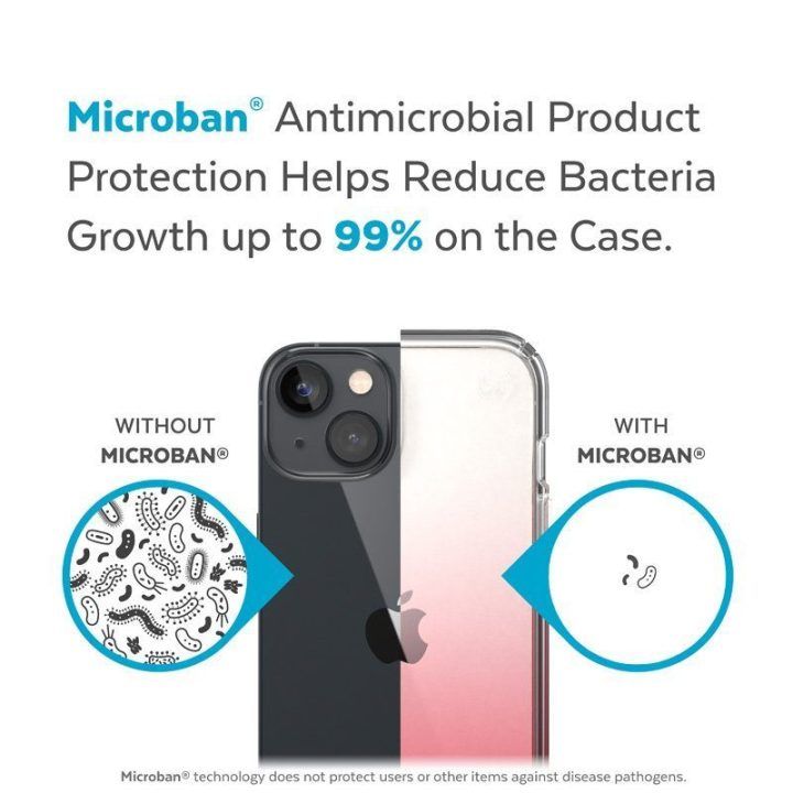Permatomas dėklas iPhone 15 Plus / 14 Plus Speck, rožinio atspalvio