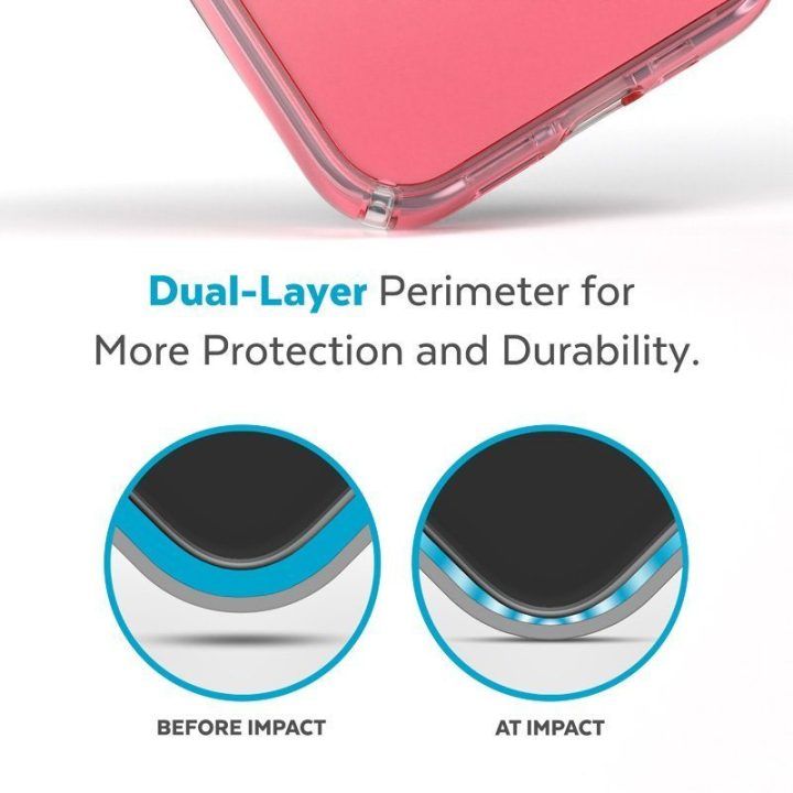Permatomas dėklas iPhone 15 Plus / 14 Plus, rožinio atspalvio