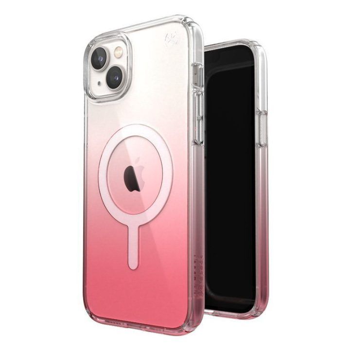 Permatomas dėklas iPhone 15 Plus / 14 Plus, rožinio atspalvio
