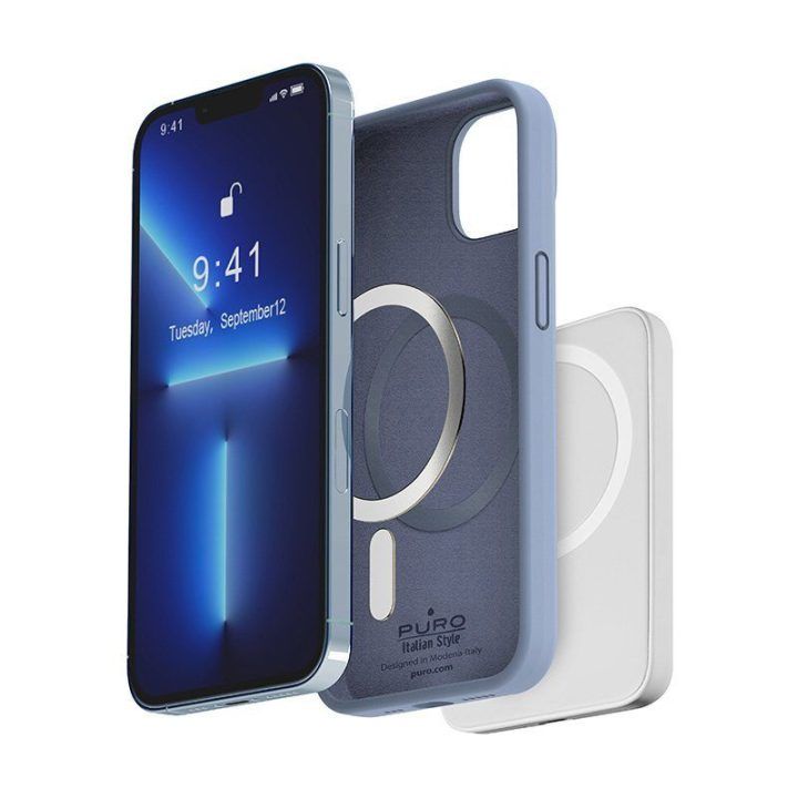 Dėklas iPhone 14 Max PURO ICON MAG, Sierra Blue