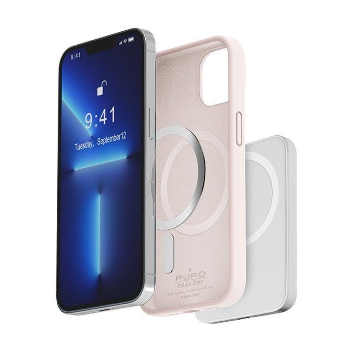 Dėklas iPhone 14 Pro Max, Dusty Pink, PURO ICON MAG