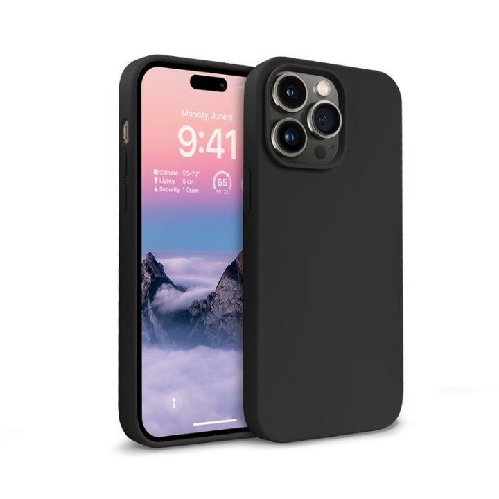 Dėklas iPhone 14 Pro Max Crong Color Cover juodas