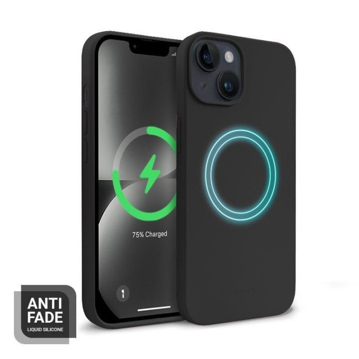 Dėklas iPhone 14 Plus, juodas, Crong Color Cover Magnetic