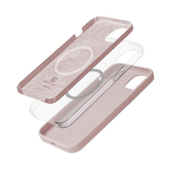 Dėklas iPhone 14 Plus, sand pink, Crong Color Cover Magnetic