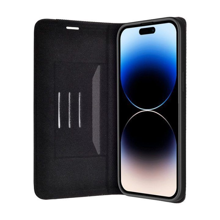 Dėklas su pinigine iPhone 14 Pro 6.1, juodas