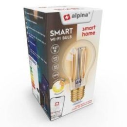 Išmanioji Wi‑Fi lemputė E27, 4,9 W, šiltai balta Alpina