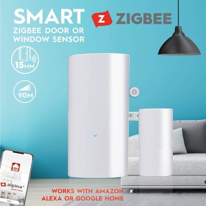 Zigbee durų ir langų jutiklis Alpina Smart