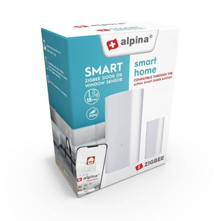 Zigbee durų ir langų jutiklis Alpina Smart
