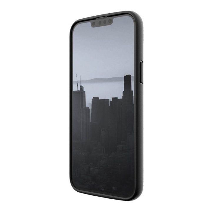 Juodas biologiškai skaidus dėklas iPhone 14 Plus, X-Doria Raptic Slim
