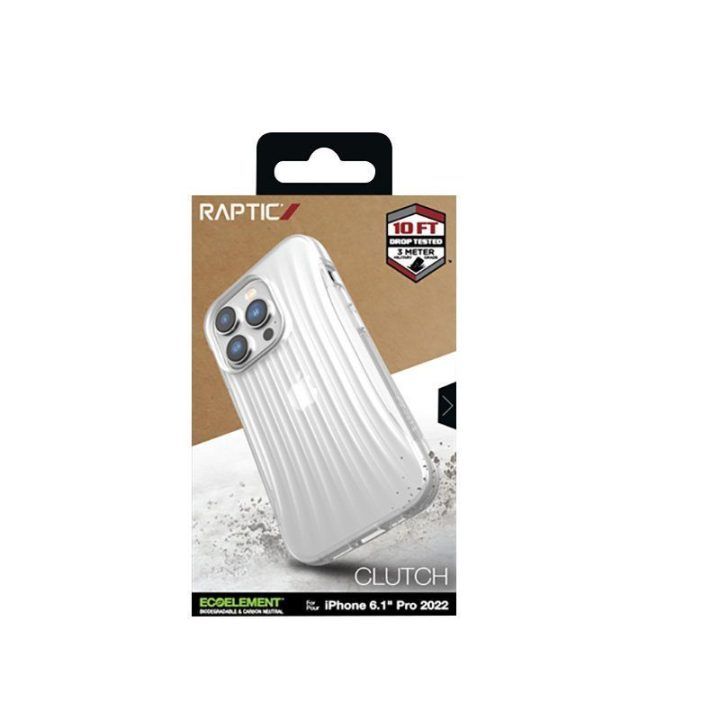 Permatomas biodegradus dėklas iPhone 14 Pro, X-Doria Raptic Clutch