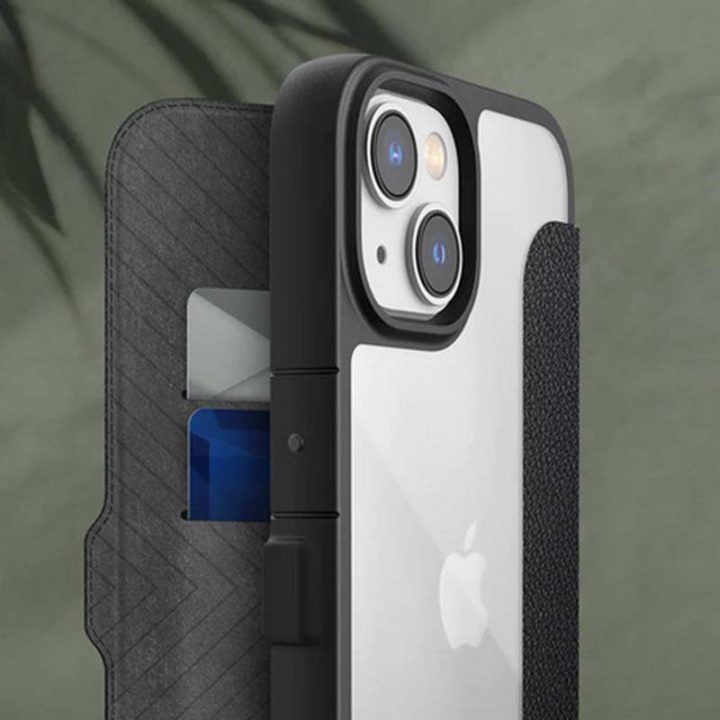 Atverčiamas dėklas iPhone 14 Plus, juodas X-Doria Raptic Urban Folio