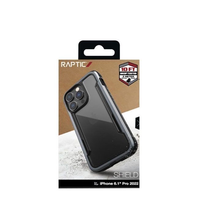 Dėklas iPhone 14 Pro, juodas, X-Doria Raptic Shield