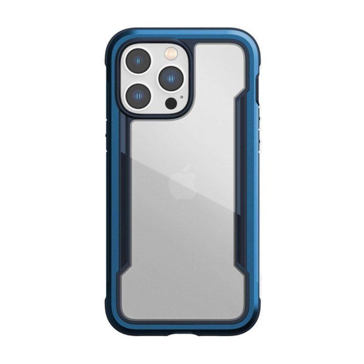 Dėklas iPhone 14 Pro Max, aliuminis, Marine Blue, X-Doria Raptic Shield