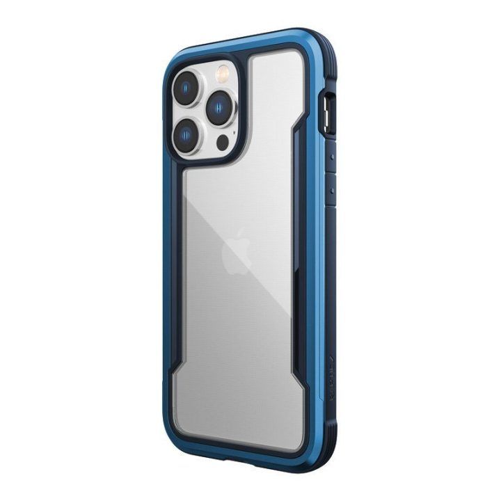 Dėklas iPhone 14 Pro Max, aliuminis, Marine Blue, X-Doria Raptic Shield