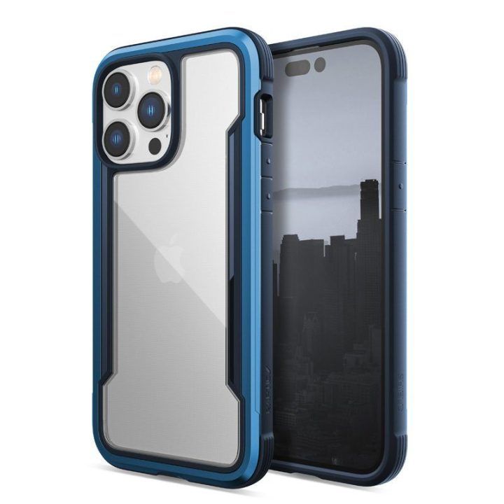 Dėklas iPhone 14 Pro Max, aliuminis, Marine Blue, X-Doria Raptic Shield