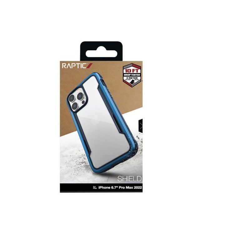 Dėklas iPhone 14 Pro Max, aliuminis, Marine Blue, X-Doria Raptic Shield