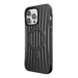 Biologiškai skaidus dėklas iPhone 14 Pro Max, juodas, X-Doria Raptic Clutch MagSafe