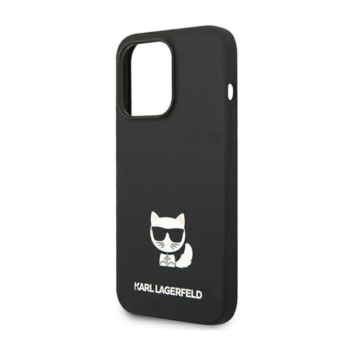 Karl Lagerfeld silikoninis dėklas iPhone 14 Pro juodas