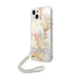 Dėklas iPhone 14 Plus Guess Flower Cord, purpurinis