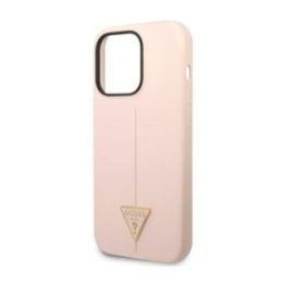 Dėklas iPhone 14 Pro Max Guess silikoninis rožinis