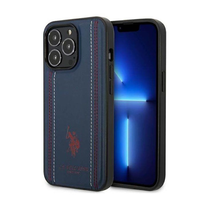 Dėklas iPhone 14 Pro, tamsiai mėlynas US Polo Assn