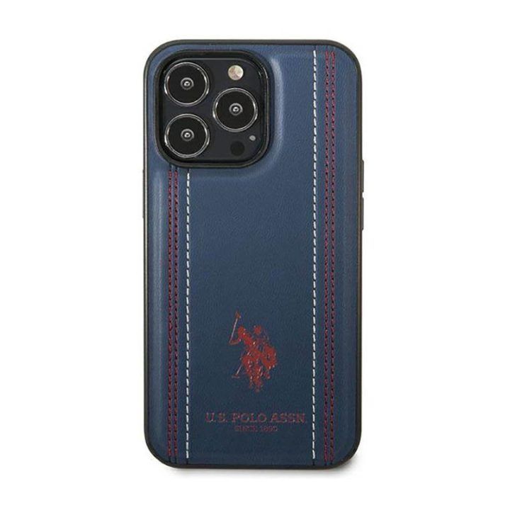 Dėklas iPhone 14 Pro, tamsiai mėlynas US Polo Assn