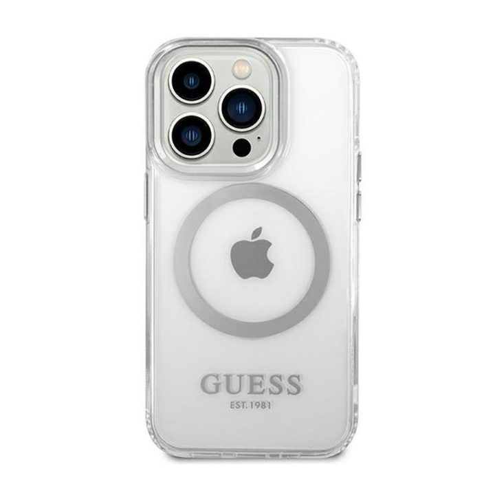 Guess permatomas dėklas iPhone 14 Pro su MagSafe