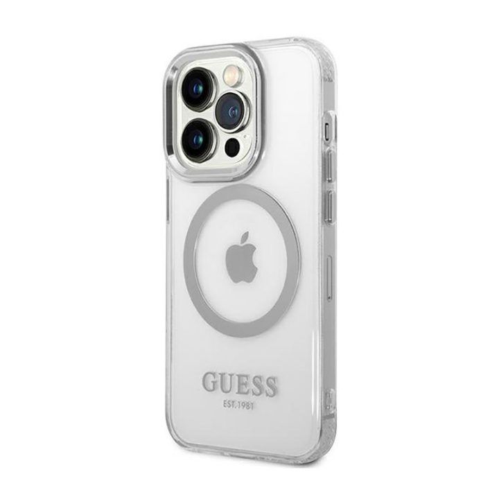 Guess permatomas dėklas iPhone 14 Pro su MagSafe