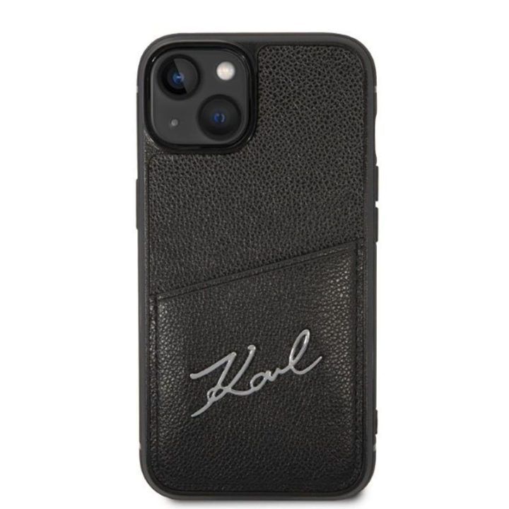Dėklas su kortelių skyriumi iPhone 14 Plus, juodas
