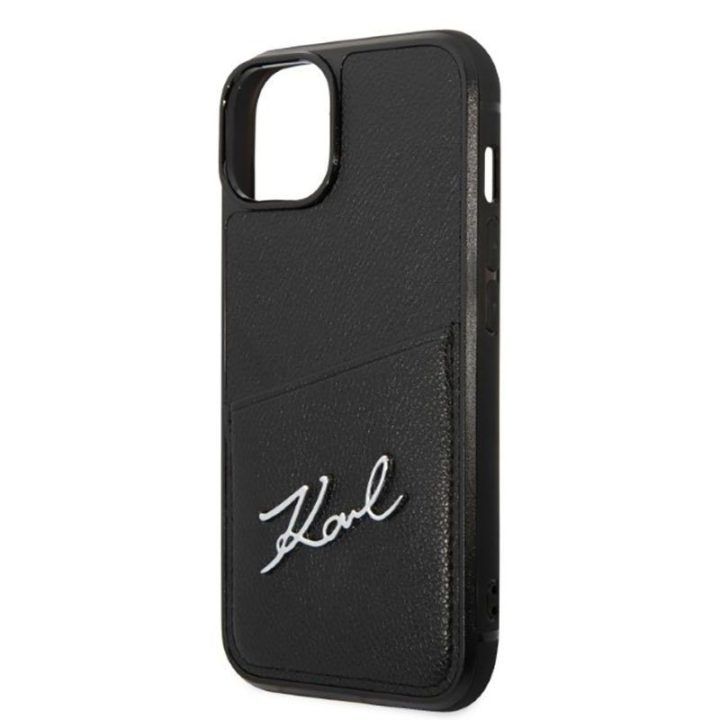 Dėklas su kortelių skyriumi iPhone 14 Plus, juodas
