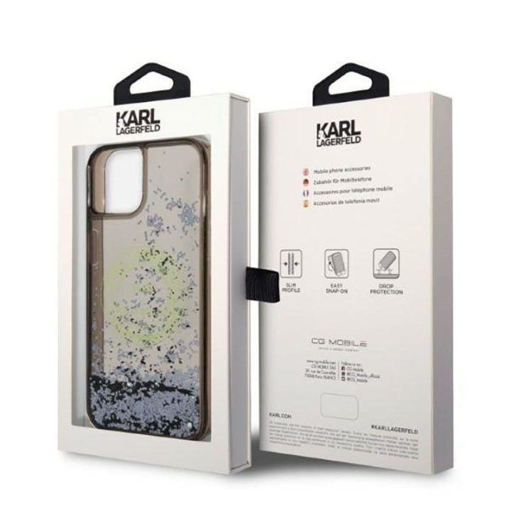Dėklas iPhone 14 Plus Karl Lagerfeld juodas