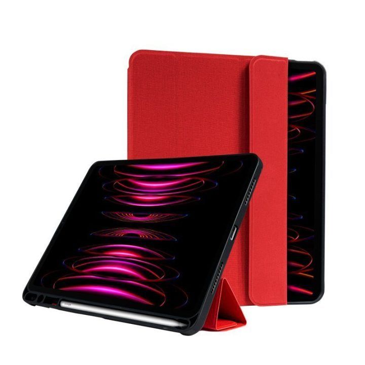 Dėklas iPad Air 11" ir iPad Pro 11", raudonas, Crong FlexFolio