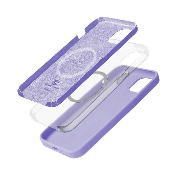 Dėklas iPhone 14 Plus, silikoninis, violetinis
