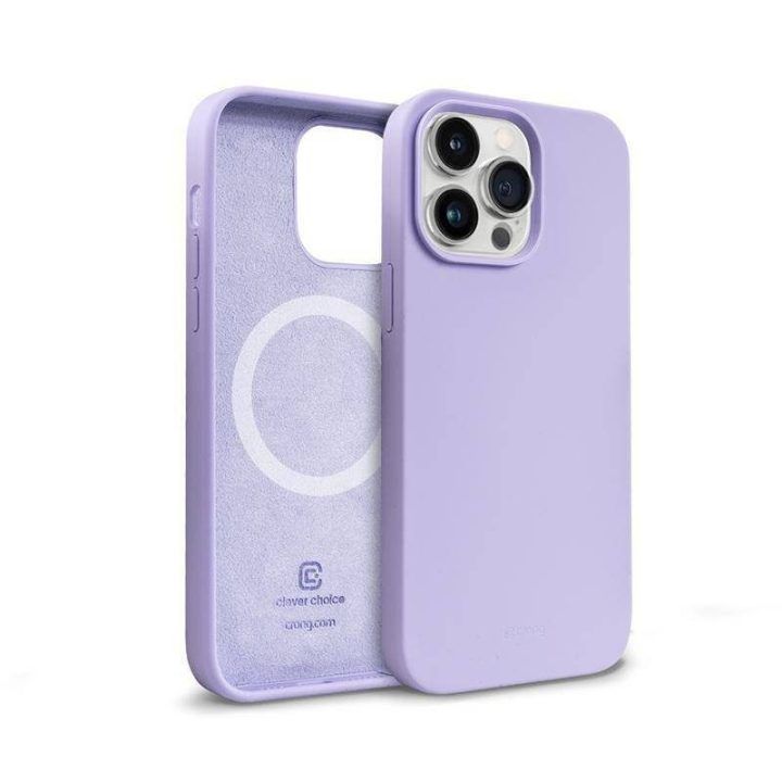 Dėklas iPhone 14 Pro Max, silikoninis, Violetinis Crong