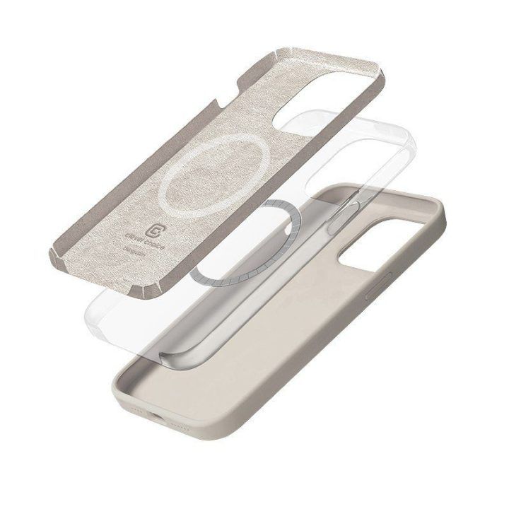 Silikoninis dėklas iPhone 14 Pro Max, Stone Beige, Crong