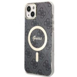 Dėklas ir įkroviklis Guess iPhone 14 Plus, juoda/aukso