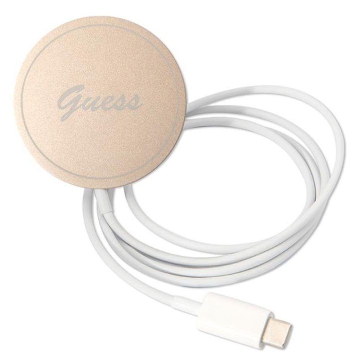 Dėklas ir įkroviklis Guess iPhone 14 Plus, juoda/aukso