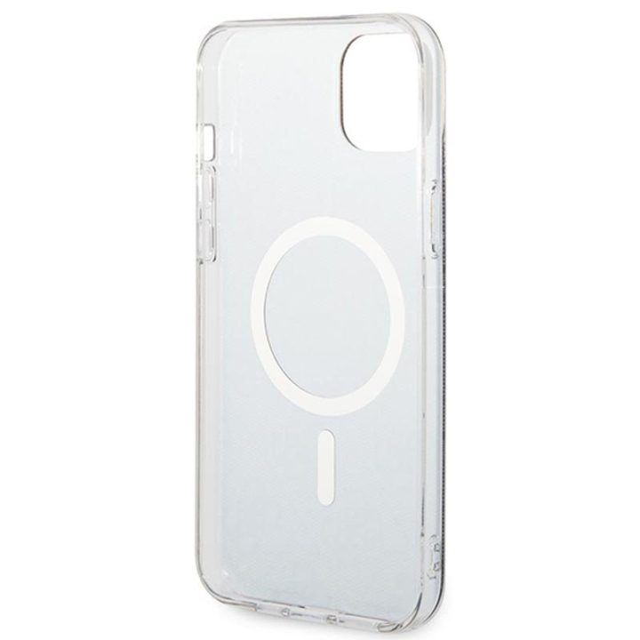 Dėklas ir įkroviklis Guess iPhone 14 Plus, juoda/aukso