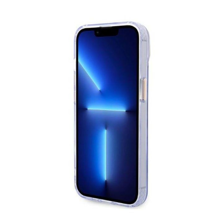 Dėklas iPhone 14 Guess Gold Outline, permatomas