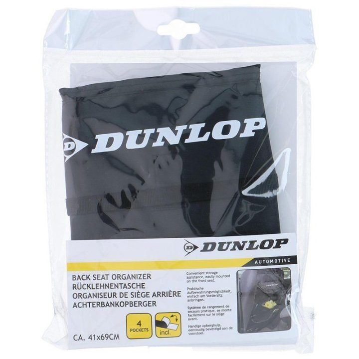 Automobilio organizatorius Dunlop, juodas, 41 × 69 cm