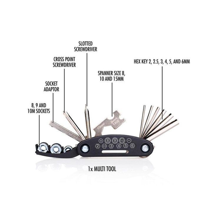 Dviračio įrankių komplektas dėkle, 14 dalių, Bicycle Gear