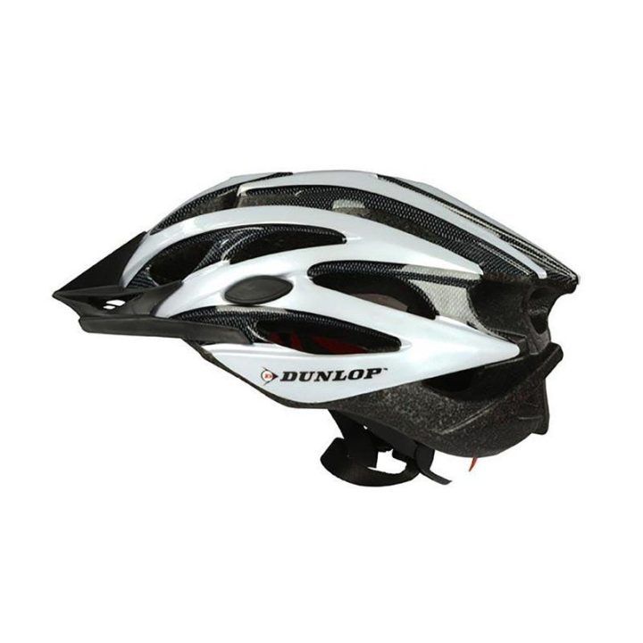 MTB dviratininko šalmas Dunlop M, baltas ir juodas