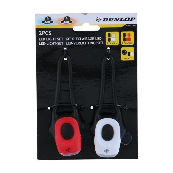 Dunlop priekinis ir galinis dviračio žibintų rinkinys