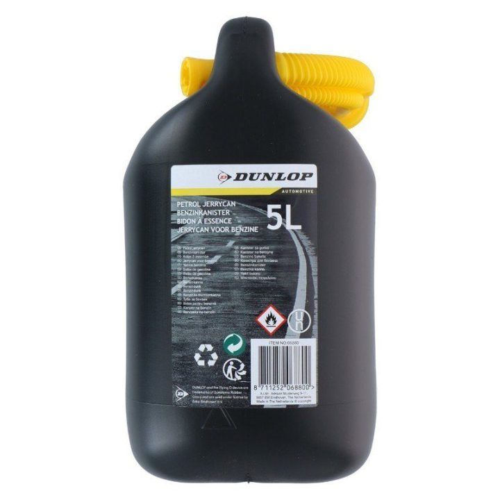 Dunlop kuro 5 l talpos degalų kanistras su piltuvu