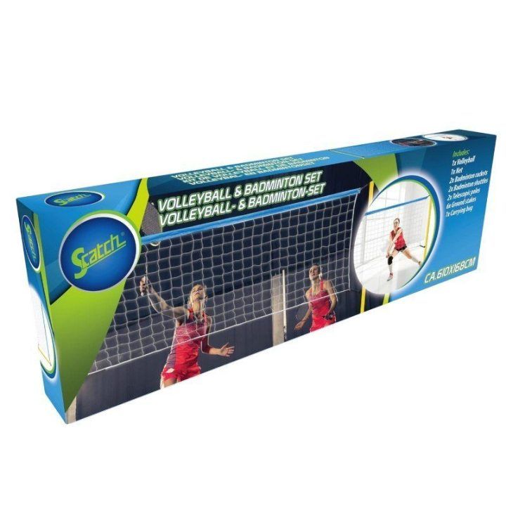 „Scatch“ 7 viename tinklinio ir badmintono rinkinys, 310 × 168 cm