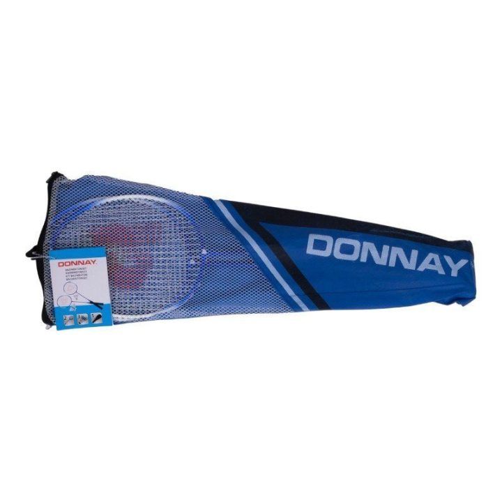 Donnay badmintono rinkinys su 2 raketėmis, 3 kamuoliukais ir dėklu