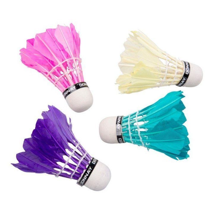 Donnay plunksniniai badmintono kamuoliukai, 5 vnt., spalvoti